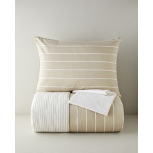 English Home Timeless Line Kolay Ütülenir Çarşaflı Tek Kişilik Nevresim Takımı 160X220 cm Bej