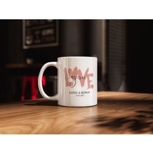 fotografyabaskı Love You Isimli ve Tarihli Kupa Bardak