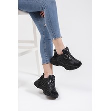Kadınlar İçin Tonny Black Siyah Dnz Spor Ayakkabı 100% Suni Deri Malzeme ve Rahat Taban