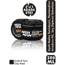 Nishman 2'si 1 Arada Kil Maskesi - Kafa Derisi ve Yüz Için Siyah Nokta Temizleyici & Yeşil Elma Kokulu