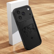 HONTINGA iPhone 17 Pro Max ile Uyumlu Kılıfı Düşüme Önleyici Basitlik Anti Düşme Kamera Korumali Şirin Uçuş Siyah Desen Yumuşak Silikon Telefon Kılıfı Kadın ve Erkek Için Uygundur K2-0401