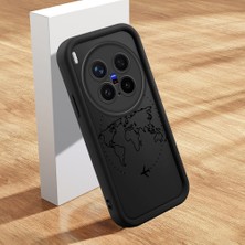 HONTINGA Vivo X300 Pro ile Uyumlu Kılıfı Düşüme Önleyici Basitlik Anti Düşme Kamera Korumali Şirin Uçuş Siyah Desen Yumuşak Silikon Telefon Kılıfı Kadın ve Erkek Için Uygundur K2-0401