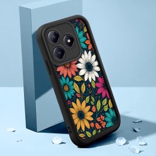 HONTINGA Realme C63 ile Uyumlu Kılıfı Düşüme Önleyici Basitlik Anti Düşme Kamera Korumali Şirin Kedi Siyah Desen Yumuşak Silikon Telefon Kılıfı Kadın ve Erkek Için Uygundur K2-0249