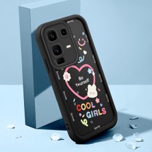 HONTINGA Infinix Note 50 Pro Plus ile Uyumlu Kılıfı Düşüme Önleyici Basitlik Anti Düşme Kamera Korumali Şirin Kalp Siyah Desen Yumuşak Silikon Telefon Kılıfı Kadın ve Erkek Için Uygundur K2-0400