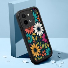 HONTINGA Vivo Y28 ile Uyumlu Kılıfı Düşüme Önleyici Basitlik Anti Düşme Kamera Korumali Şirin Kedi Siyah Desen Yumuşak Silikon Telefon Kılıfı Kadın ve Erkek Için Uygundur K2-0249