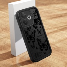 HONTINGA Oppo A5 Pro 5g ile Uyumlu Kılıfı Düşüme Önleyici Basitlik Anti Düşme Kamera Korumali Şirin Kelebek Siyah Desen Yumuşak Silikon Telefon Kılıfı Kadın ve Erkek Için Uygundur K2-0407