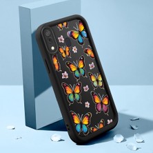 HONTINGA Samsung Galaxy A20 ile Uyumlu Kılıfı Düşüme Önleyici Basitlik Anti Düşme Kamera Korumali Şirin Kelebek Siyah Desen Yumuşak Silikon Telefon Kılıfı Kadın ve Erkek Için Uygundur K2-0407