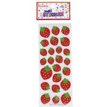 Ticon Sticker Puffy Kabartma Etiket 348939 Çilek