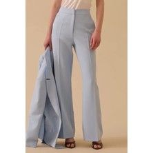 Seçil Kadın Ispanyol Paça Klasik Pantolon - Mavi