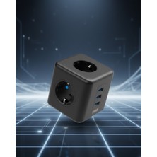 tp Elektronik Cihazlar Için Akım Korumalı 3 Prizli Usb’li Küp Priz - Lisinya