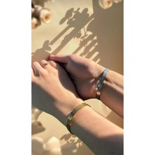 Pure Age Sevgililer Gününe Özel Gold ve Gümüş Renk 2'li Ayetel Kürsi Bileklik Ayarlanabilir Çift Bileklik
