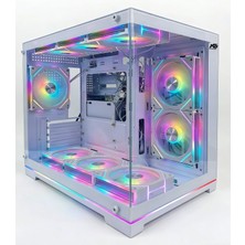 Next Gaming Orion Neon 6x ARGB Fan Kumanda ve Kontrolcü Micro ATX Boş Bilgisayar Kasası Beyaz