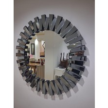 Bengi Ankara Mobilya Ayna St 90623 Güneş Yuvarlık Rodajlı Füme Ayna Itinalı Paket Kargo 90 El Yapım