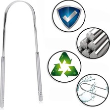 Soillium Ağız Kokusu Önleyici Universal Metal Dil Temizleyici Yoga Ayurveda Dil Temizleme Çubuğu 1 Adet