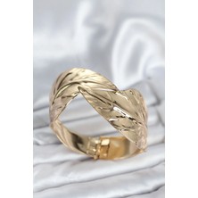Sb Shopping Pirinç Gold Renk Yaprak Model Kadın Bileklik