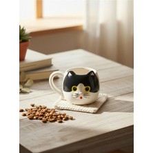 Tohana 3D Kedi Figürlü Seramik Kupa 450 ML