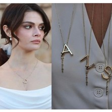 Pure Age Alya Yıldız Serisi - Kişiselleştirilmiş Isim Harf Kolyesi (Istediginiz Harfi Bize Bildiriniz.)