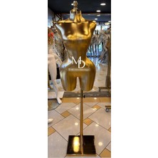 Md Vitrin Dekorasyon Gold Kumaşlı 42 Beden Pantolon Giyebilen Kadın Terzi Mankeni Altın Renk