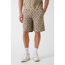 Guess Erkek Ovidio Aktif Regular Fit Şort - Bej