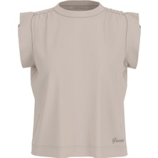 Guess Kadın Light Top T-Shirt - Bej