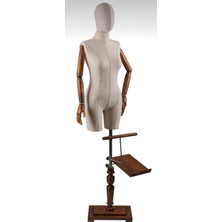 Md Vitrin Dekorasyon Ahşap Pinokyo Kollu Terzi Mankeni,prova Mankeni