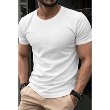 Masimar Erkek Bisiklet Yaka Regular Fit %100 Pamuk Tişört Spor T-Shirt