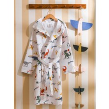 Lcw Karışık Baskılı Kapüşonlu Erkek Çocuk Bornoz