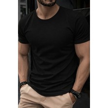 Masimar Erkek Bisiklet Yaka Regular Fit %100 Pamuk Tişört Spor T-Shirt