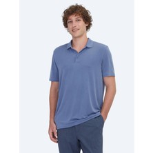 Kip Indigo Düz T-Shirt