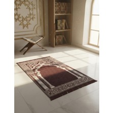 My Evilla Seccade Hafif Katlanabilir Yıkanabilir Namazlık Şık Motifli Çeyizlik ve Hediyelik Bordo 2