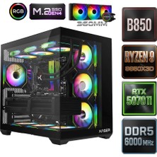 Xaser Diamond X7 Ryzen 9 9950X3D 32GB Ram 1tb M.2 Nvme SSD 16GB RTX5070TI Oyuncu Tavsiye Sistem