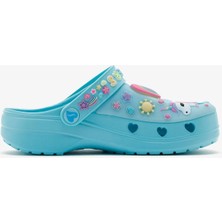 Skechers Heart Charmer - Girly Land Kids Lights Slipper Bantlı Işıklı Çocuk Terlik Mavi