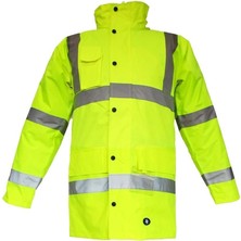 Junıor JN1011/P Waterproof Polarlı Fosforlu Oxford Parka Sarı Xl Beden
