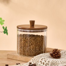 Mien Cam Kavanoz Valore Akasya Kapak 1380 ml BOR-0117