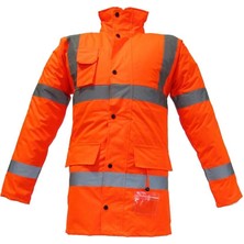 Junıor JN1012/P Waterproof Polarlı Fosforlu Oxford Parka Turuncu Xl Beden