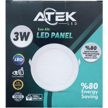 Atek 3W Sıva Altı LED Panel (Yuvarlak)