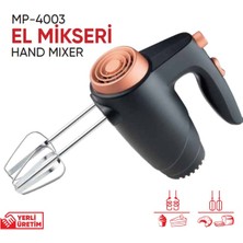 Metropol MP-4003 El Mikseri – 400W Güç, 7 Kademe Hız, Krom Çırpıcı ve Yoğurma Aparatları