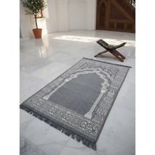 My Evilla Seccade Hafif Katlanabilir Yıkanabilir Namazlık Şık Motifli Çeyizlik ve Hediyelik Gri 4