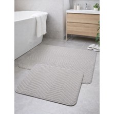 My Evilla Premium Doğal Pamuk Banyo Paspası Seti Kaymaz Dokuma Taban Ultra Yumuşak  Su Emici Yıkanabilir Lüks Banyo Halısı