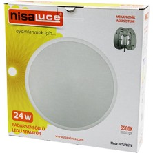 İntora Ni̇saluce EAMP-106/B 24W Radar Sensörlü Ledli̇ Armatür Beyaz Çerçeve Mekatroni̇k Aski Si̇stemi̇ 6500K -