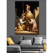 Artmeg Antik Savaşçıların Sahne Aldığı Görsel Dekoratif Kanvas - Mdf Ahşap Tablo