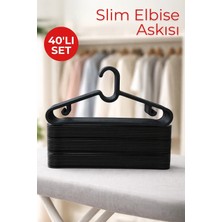 Nandy Home 40 Adet Slim Elbise Askısı - Esnek ve Dayanıklı Kıyafet Askısı