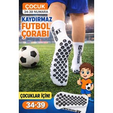 Gazelmanya Çocuk Futbol Çorabı 1 Çift Çocuk Kaydırmaz Tabanlı Premium Ter Emici Futbol Konç Halısaha Çorap