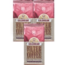 Kurukahveci Mehmet Efendi Mehmet Efendi 3 Adet Colombian Filter Coffee 250gr Özel Kavrulmuş Kolombiya Menşeli Yoğun Aroma