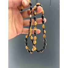 İnan Tesbih Abanoz Ağacı Arpa Kesim Imzalı Model Tesbih