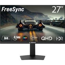 Rampage Mıracle MC27F144Q 27'' Qhd 144Hz Fast IPS 0,5ms Hdr Freesync Pivot Flat Oyuncu Monitörü