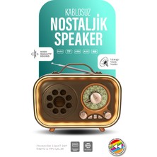 Kensa Renkli Aydınlatmalı Taşınabilir Nostaljik Bluetooth Hoparlör| USB Tf Aux Fm/sm/sw Radyo