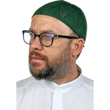 İhvan Online Berra Çelik Örme Dantel Namaz Takkesi Yeşil 1 Yaş Erkekler İçin Şık Tasarım