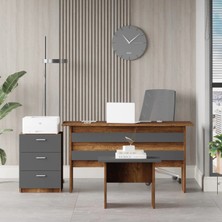 Bega Abc Masa Sehpa Keson Ofis Büro Masa Takımı Barok-Antrasit Beg9-Ba