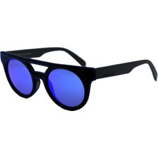 Italia Independent Italıa Independent 0903V 021 000 Blue Velvet Lacıvert Kadife Yuvarlak Mavı Unısex Güneş Gözlüğü